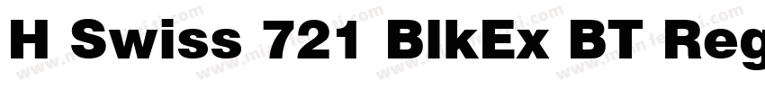 H Swiss 721 BlkEx BT Regular字体转换